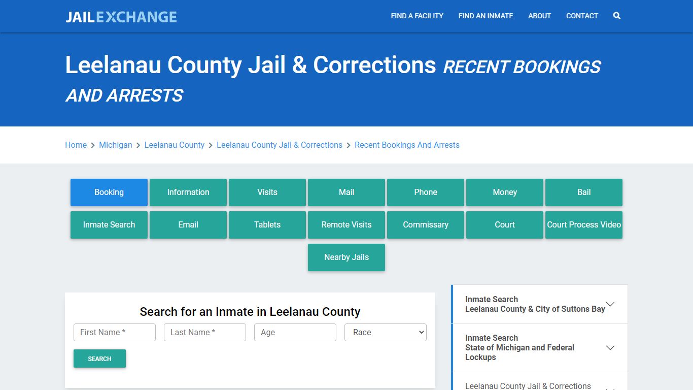 Leelanau County Jail & Corrections Recent Bookings And Arrests