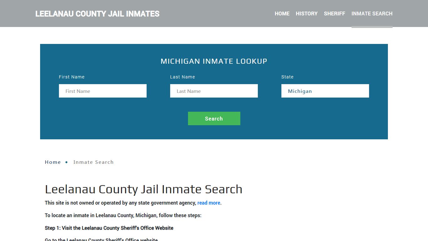 Leelanau County, MI Detainee Lookup